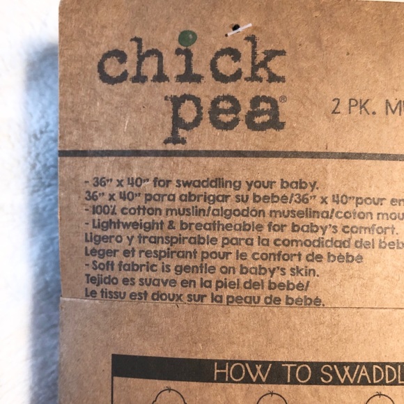 🆕Chick Pea Baby 2pk Muslin Blankets - Picture 2 of 2